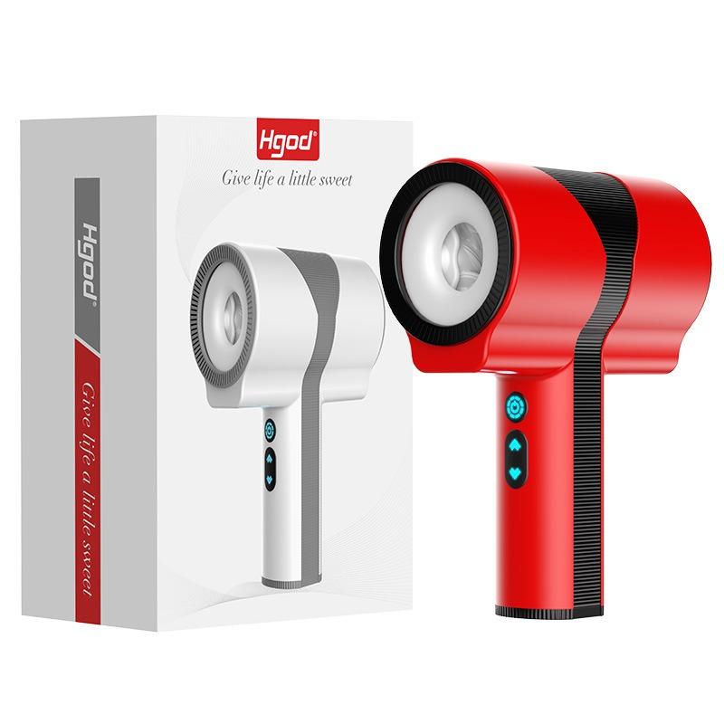 Thor Masturbator Male Automatic Handheld Telescopic Rotating Vibration Double Pass Masturbator Trainer