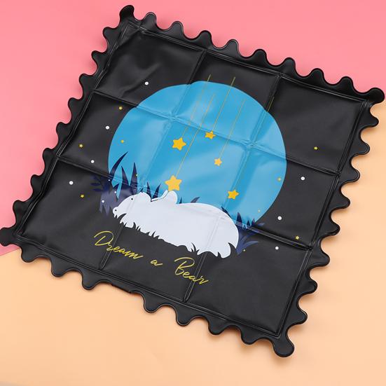 Cartoon Summer Cooling Mat, Square Cooling Seat Cushion for Car Seat, Office Chair, Foldable Leak-Proof Waterproof Ice Gel Sitting Pad