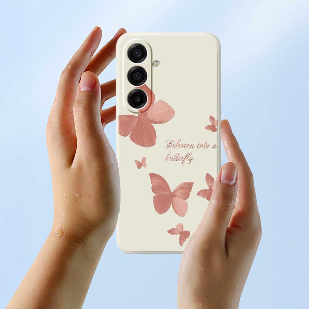 For Samsung Galaxy A17 5G Case Many Butterflies Pattern Printing Straight Edge TPU Phone Back Cover
