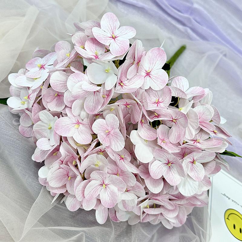 Elegant Hydrangea Artificial Flower Set With Silk Fabric For Home Decor And Wedding Arrangements