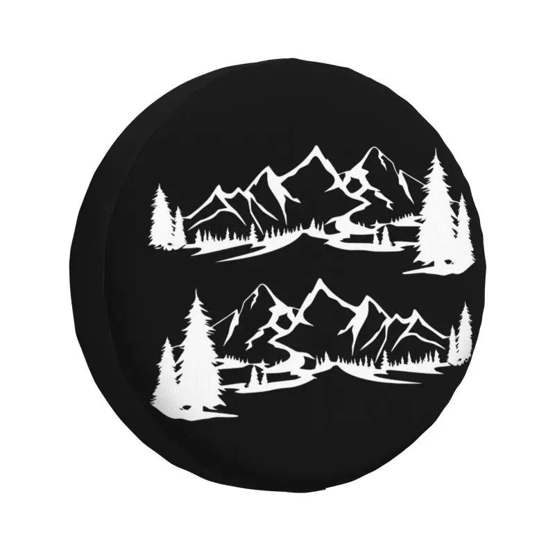 Vlastní kryt rezervního kola s motivem hor pro Mitsubishi Jeep RV SUV Karavan Námořní chrániče kol pro auta 14  15  16  17  Palce UN1 17 inch