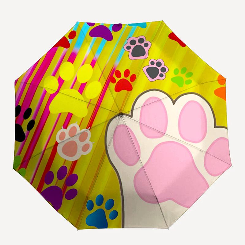 1pc Paw Prints Umbrella That Opens  Closes Automatically  Perfect Gift with a Convenient Folding Mechanism 28