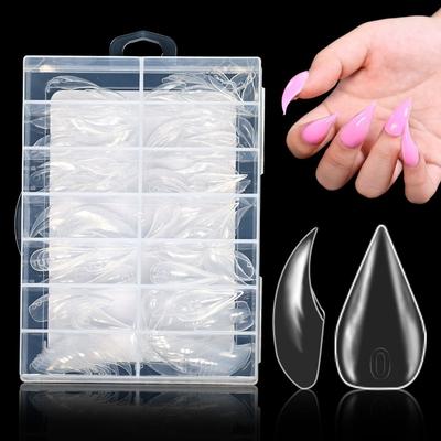 70/140/150Pcs 70/140/150Pcs Nail Molds Transparent Top Nail Forms  for Nail Art Design