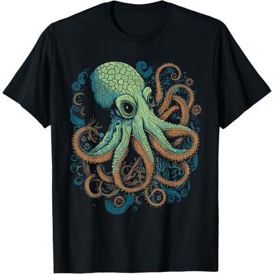 Beautiful Octopus Ocean Animal Lover Artistic Graphic T-Shirt