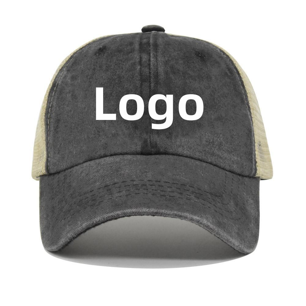 WoZhen Fashionable Climbing Plain Canvas Hat Custom Logo Mesh Trucker Cap for Outdoor Casual Travel Scenes