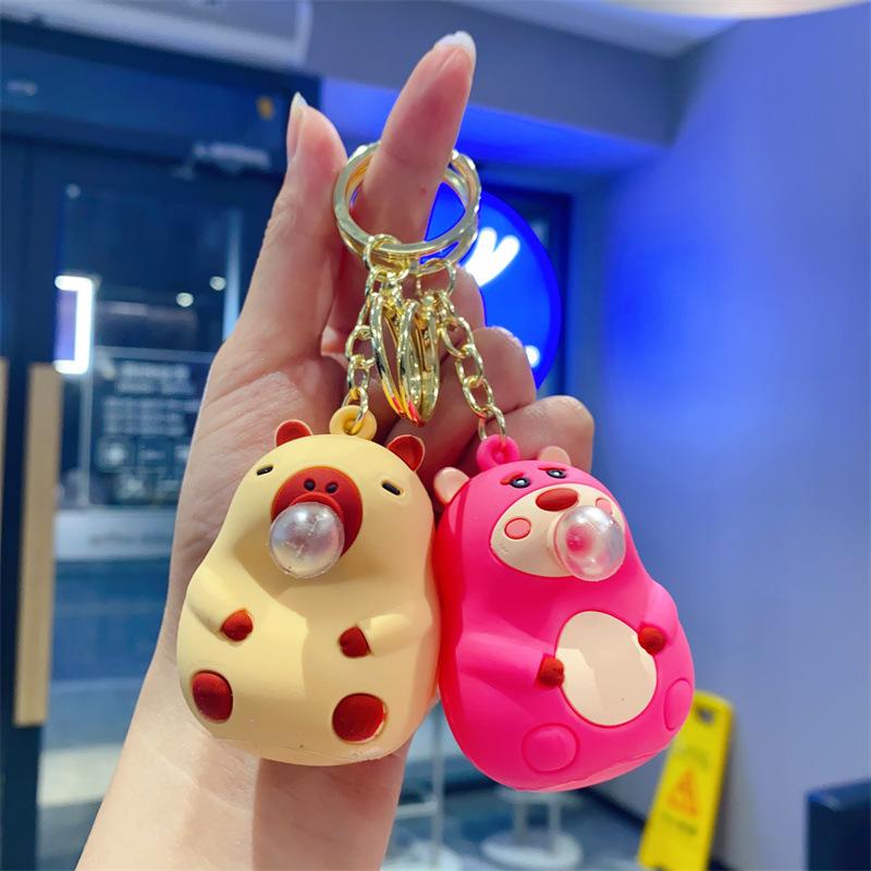 Creative Cartoon Kapibara Capybara Jun Keychain Doll Boys and Girls Cute Bag Pendant Small Gift