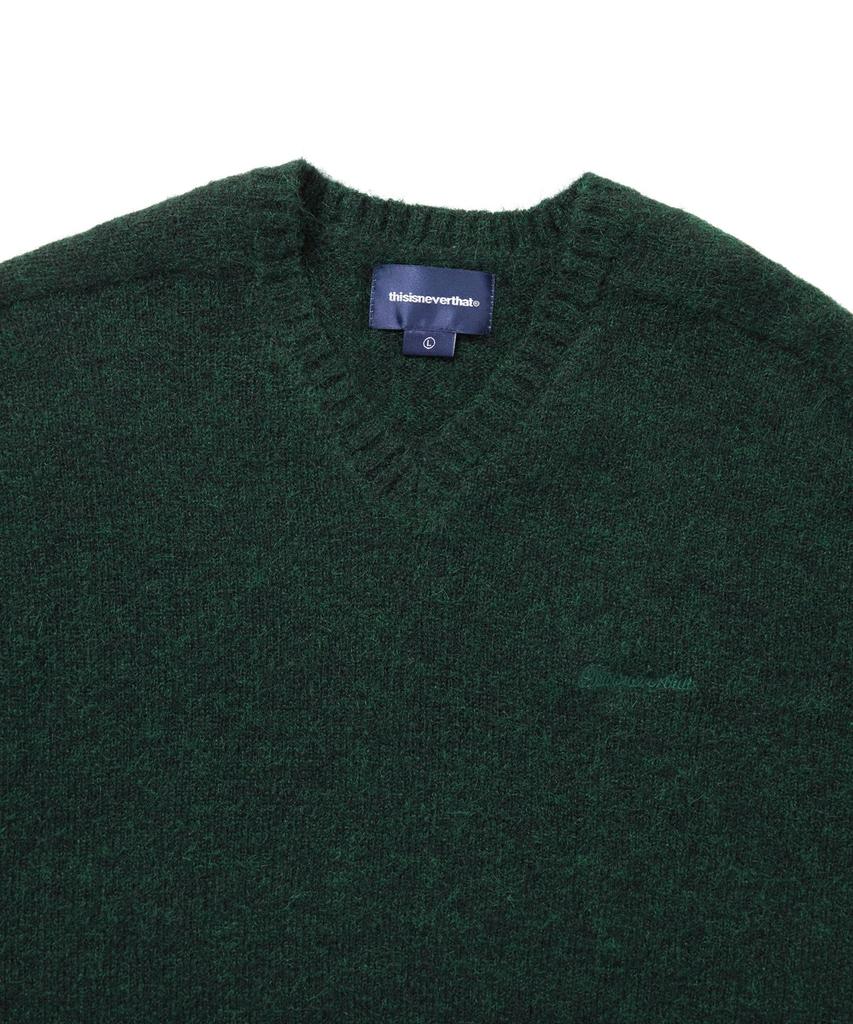 THISISNEVERTHAT Brushed V Neck Knit Sweater Green