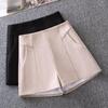 Woll-A-Linien-Shorts im koreanischen Stil mit weitem Bein und hoher Taille - Damen-Freizeit-Stiefelhose für Frühling & Herbst