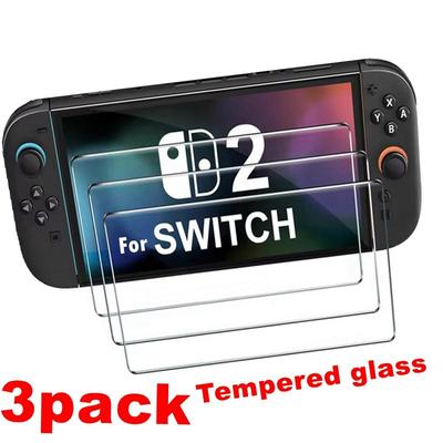 3PCS Tempered Glass for Nintendo Switch OLED 3 Pieces Screen Protector Film for Nintendo Switch 2 Switch Lite Protective Glas