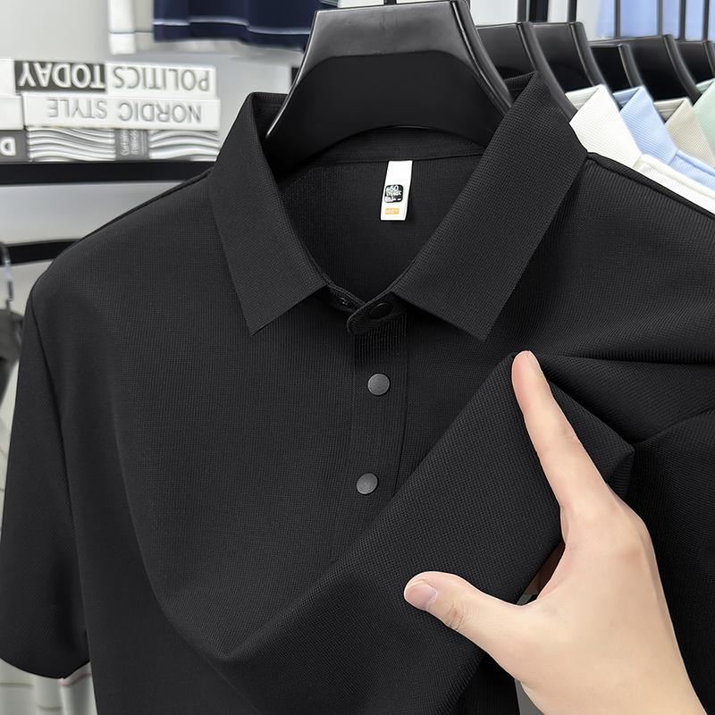 2026 Men's Sporty Polo Waffle Shirt | Moisture-Wicking Golf Tennis Top Sizes S-5XL, Snap Buttons, 7A Antibacterial High Quality