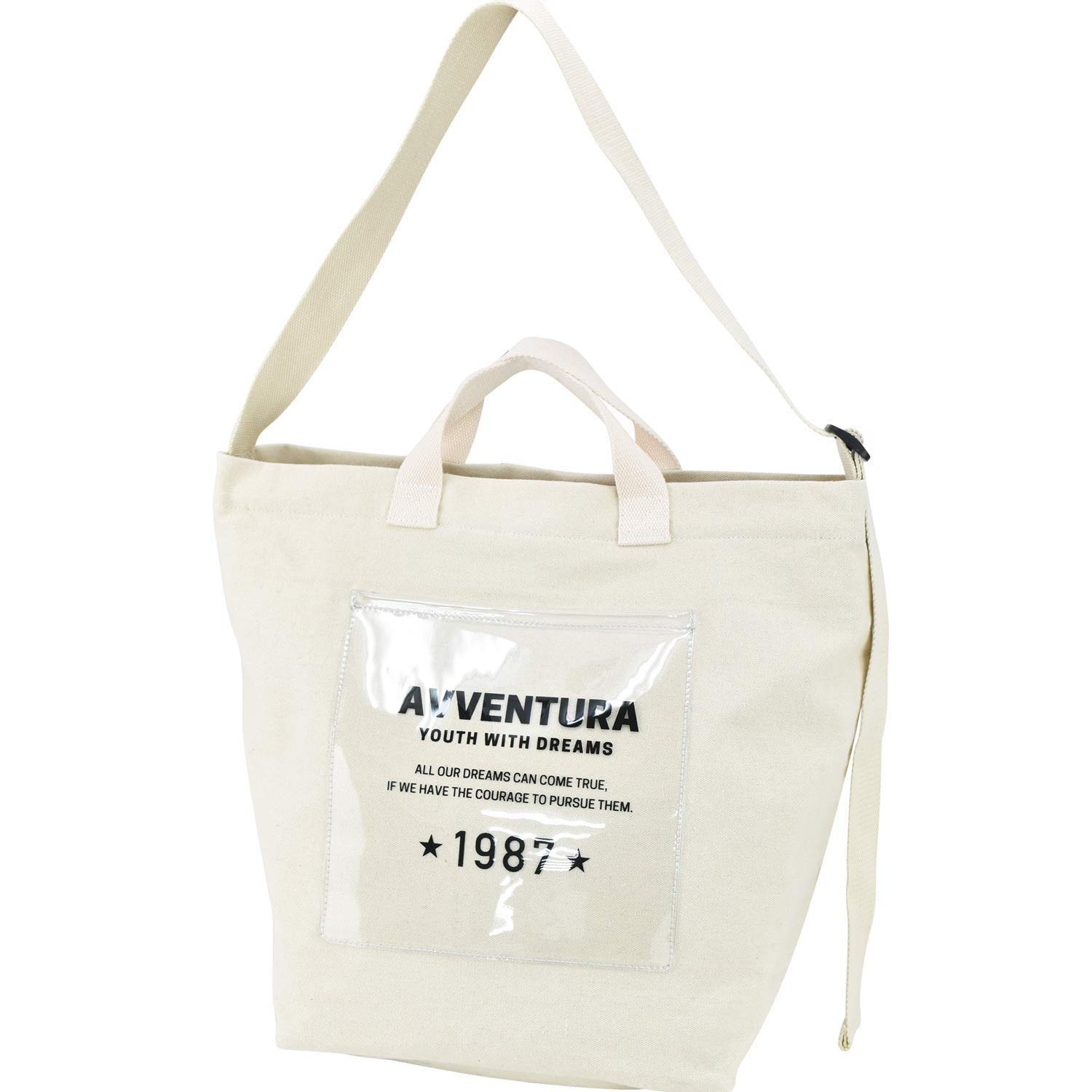 

Сумка через плечо Aventura с прозрачным карманом, TCP-30445, Кремовый