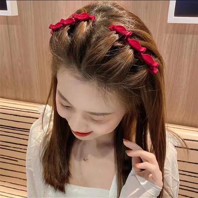 Beflockte Pony Haar Clip Kopfbedeckungen Frauen süße Haarspangen Hairgrip geflochtene Haarnadeln Haar-Accessoires