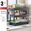 YouShu 3-Tier Matte Black Kitchen Dish Drying Rack