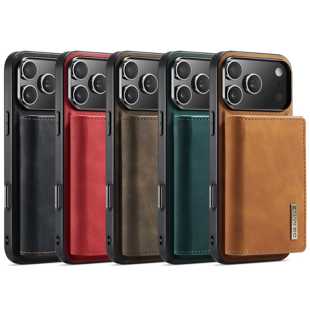 2 In 1 Detachable Magnetic Card Solt Leather Wallet Case For iPhone 17 Pro Max 16 Plus 15 Plus 14 13 12 11 Stand Kickstand Cover