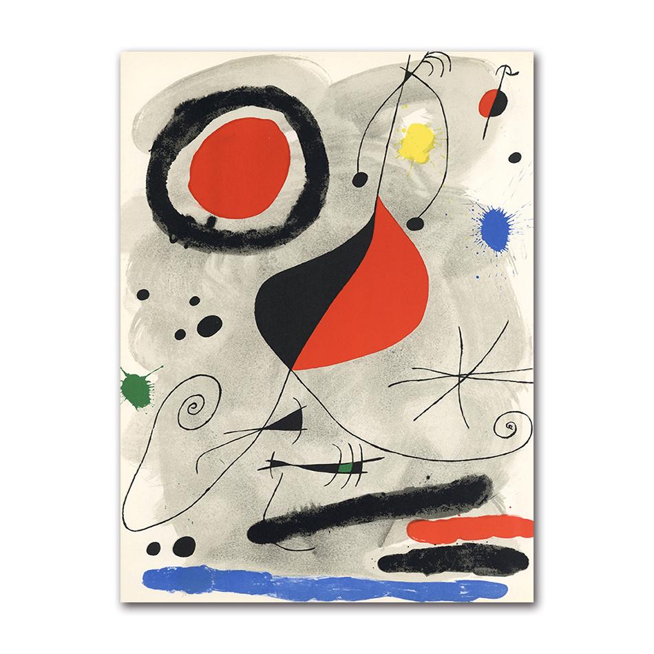 Słynne Plakaty Dzieł Surrealistycznych Joana Miró Abstrakcyjne Malarstwo na Płótnie Retro Sztuka Ścienna Do Nowoczesnego Salonu Dekoracja Domu