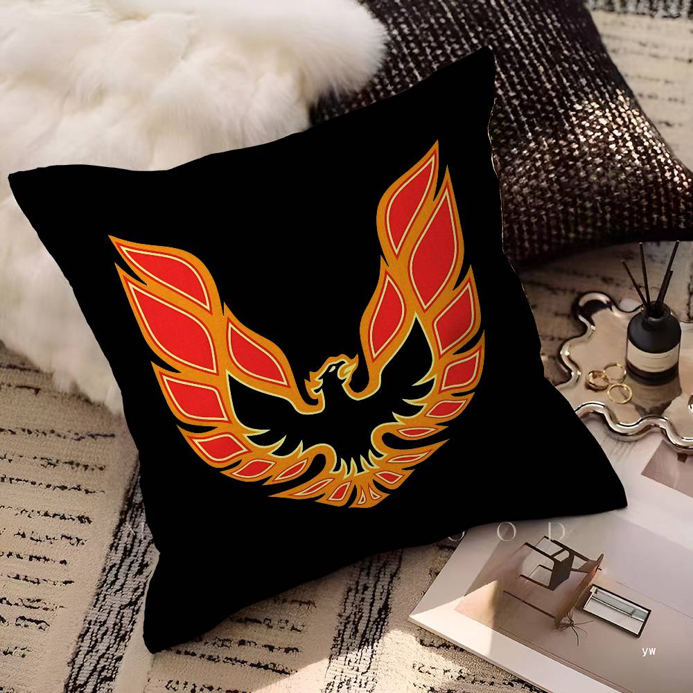 P-Pontiac F-Firebird Logo Trans-Am Pillow Cover For Bedroom Room And Living Room Sofa Decorative Cushion Cover