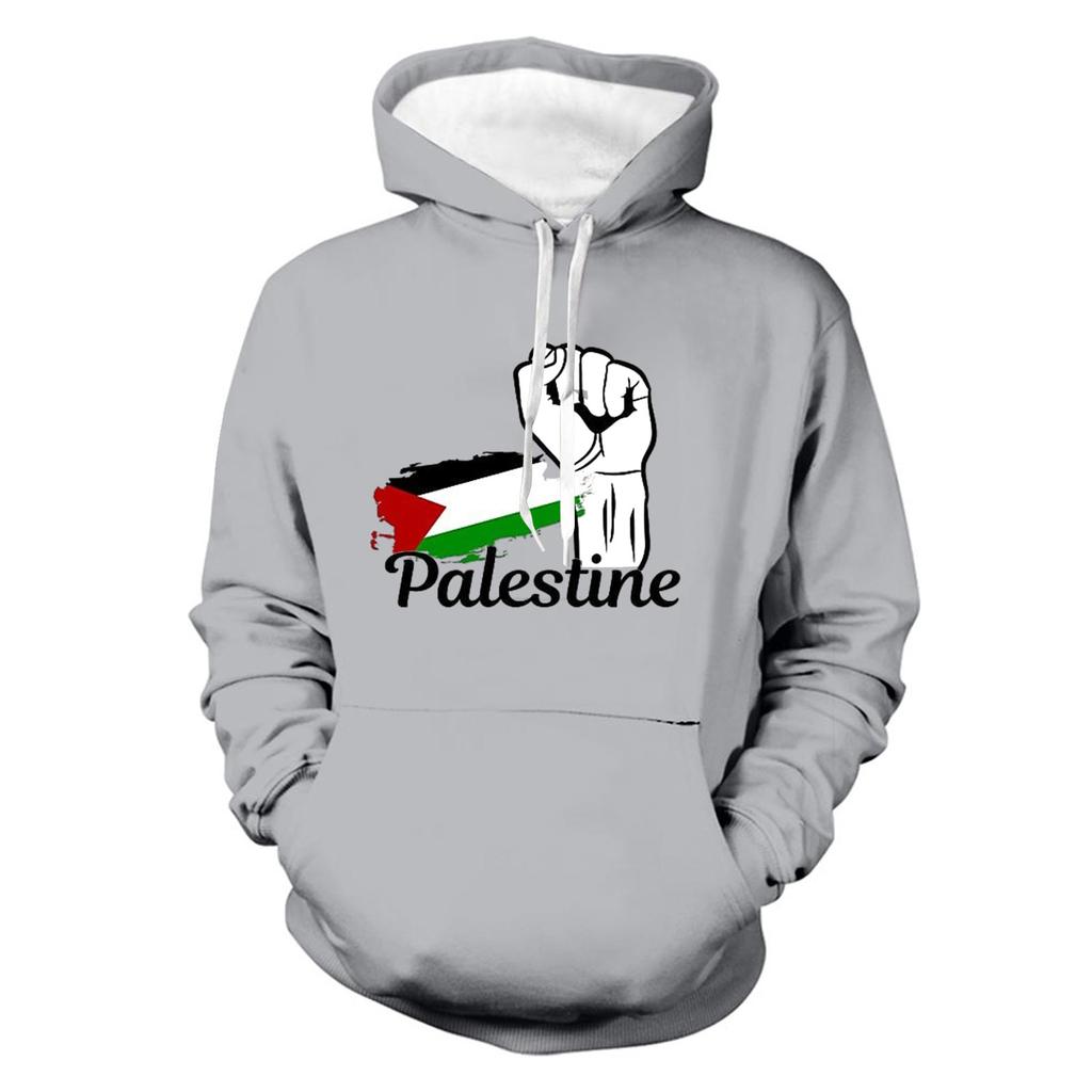 Men's Vintage Long Sleeve Hoodie Printed Hooded Sweatshirt Top