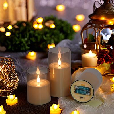 Flickering Flameless LED Candles,Fairy Light Lamp with Remote Control,Electronic Candle for Home Room Decoration,Waterproof