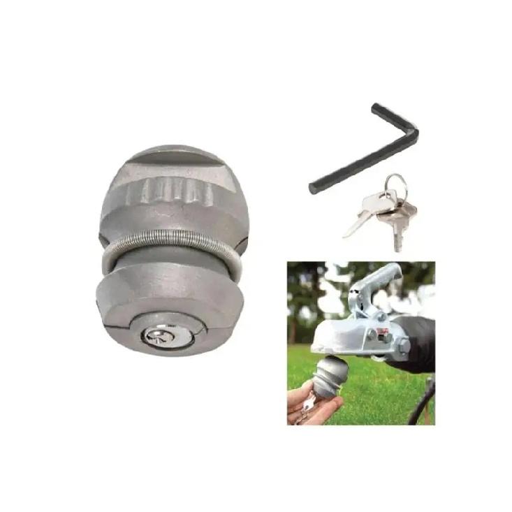 50mm Tow Ball Trailer Coupling Hitch Lock Insertable Anti Theft Security Lock