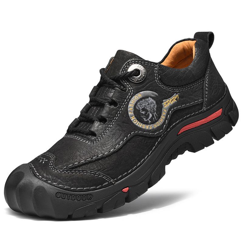 Fashion Men's Shoes Luxury Brand Sneakers Outdoor Camping Hiking Shoes Genuine Leather Walking Casual Shoes High Quality Travel Men Shoe