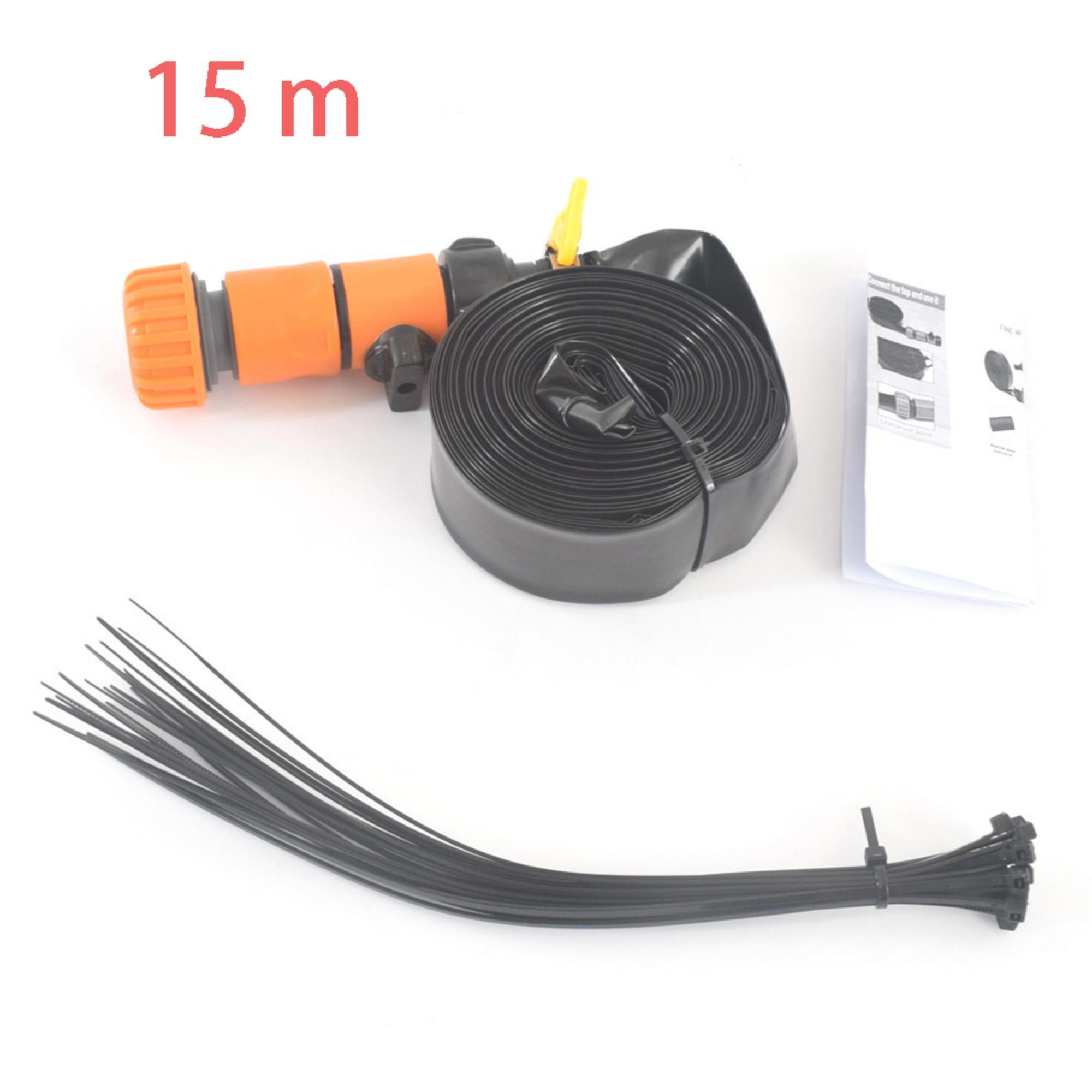 

15М Батут Дощувач Для Кемпінгу На Відкритому Повітрі Водяний Спрей Охолодження Садовий Охолоджувальний Інструмент Польовий Іригаційний Шланговий Інструмент Сільськогосподарський Туманоутворювальний Шланг помаранчевий