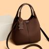 Women Faux Suede Top-Handle Bucket Bag Luxury Designer Handbag Solid Color Ladies Shoulder Crossbody Bag And Purse Commuting Sac