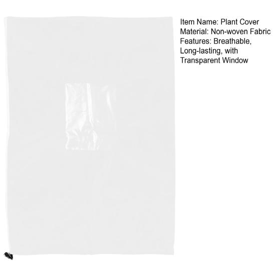 Plant Freeze Protection Cover Frost Cover with Window Zipper Drawstring Cover Bag for Plant Winter Protection