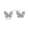 Elegant Rhinestone Butterfly Stud Earrings