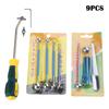9 Sztuk Zestaw Narzędzi do Usuwania Fugi Ceramiczna Płytka Nacinarka do Spoin Kolektory Czyszczenie Czyszczenie Szczelin do Spoin Podłogowych Ściennych Cement