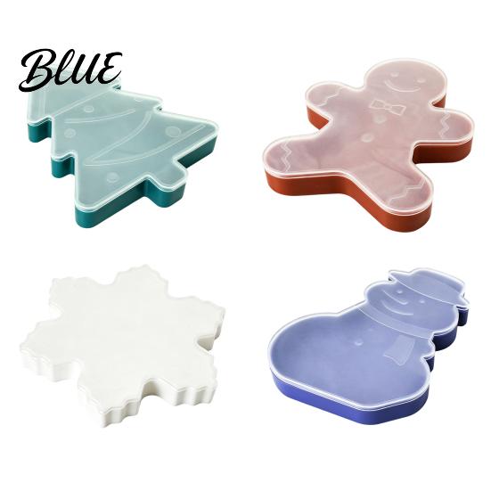 Christmas Gift Box for Cookies Serving Tray with Airtight Lid Decorative PP Food Organizer Living Room Container Moisture Proof Storage Holiday