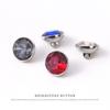 5pcs High-End Glass Colored Rhinestone Buckle Shirt Shirt Cardigan Sweater Button Round Versatile Small Fragrant Decorative Button