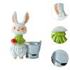 Bunny Figurine for Easter Flower Pot Centerpiece Rabbit Sculpture Home Decor