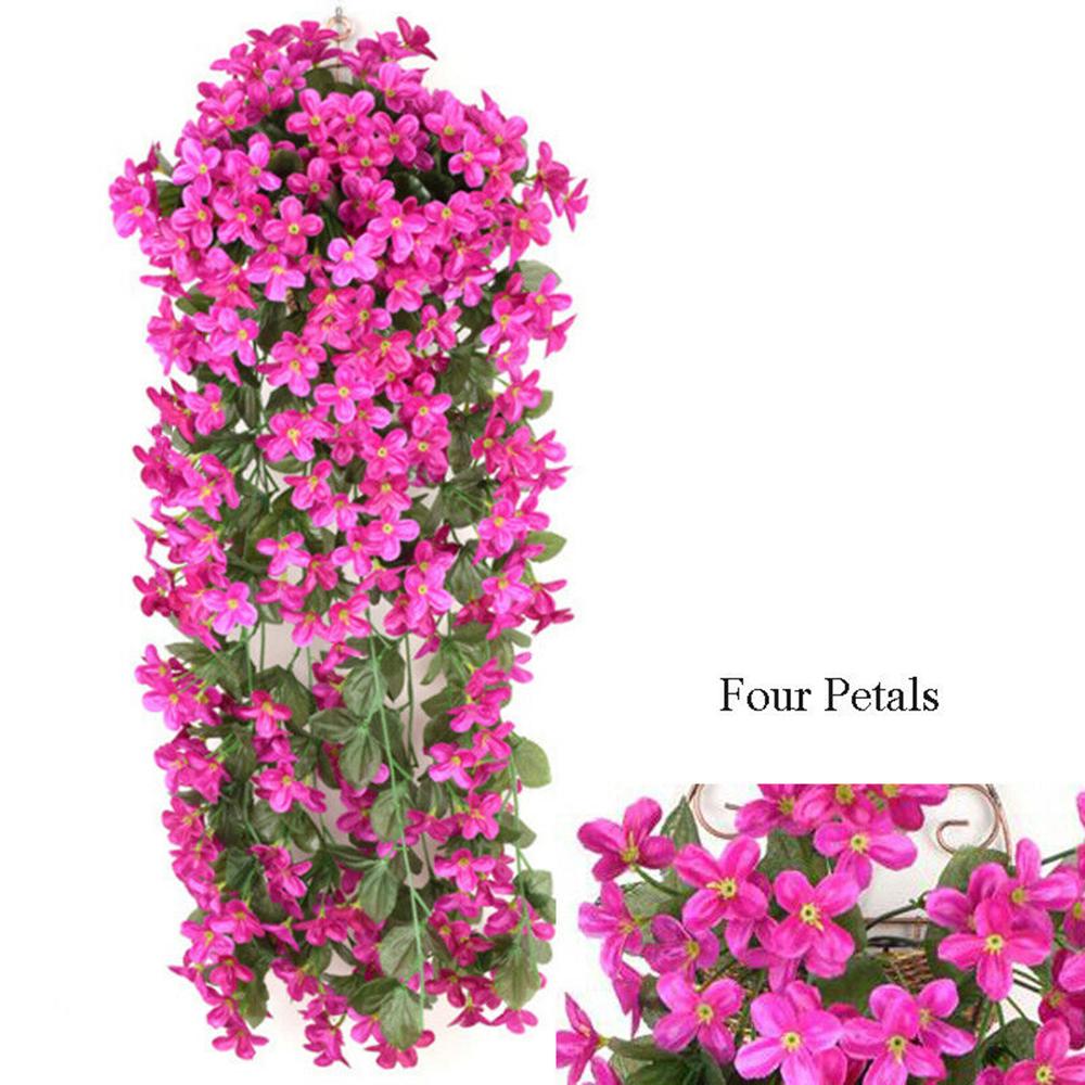 Artificial Fake Flowers Ivy Vine Hanging Garland Plant Wedding Home Decoration