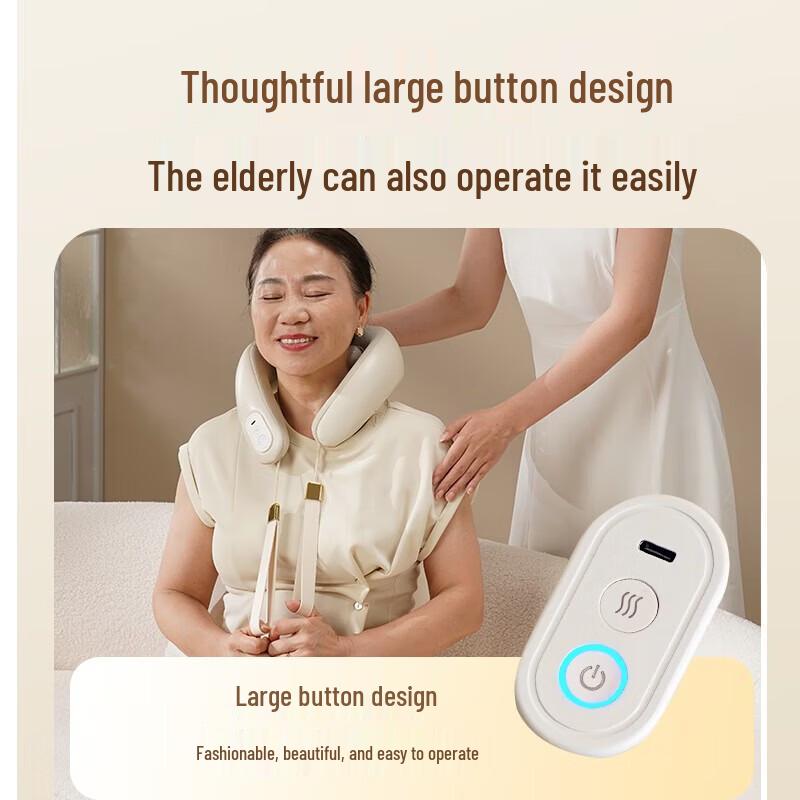 HEZHENG U-shaped Neck and Shoulder Massager with Heat CN Plug (adapter Included)