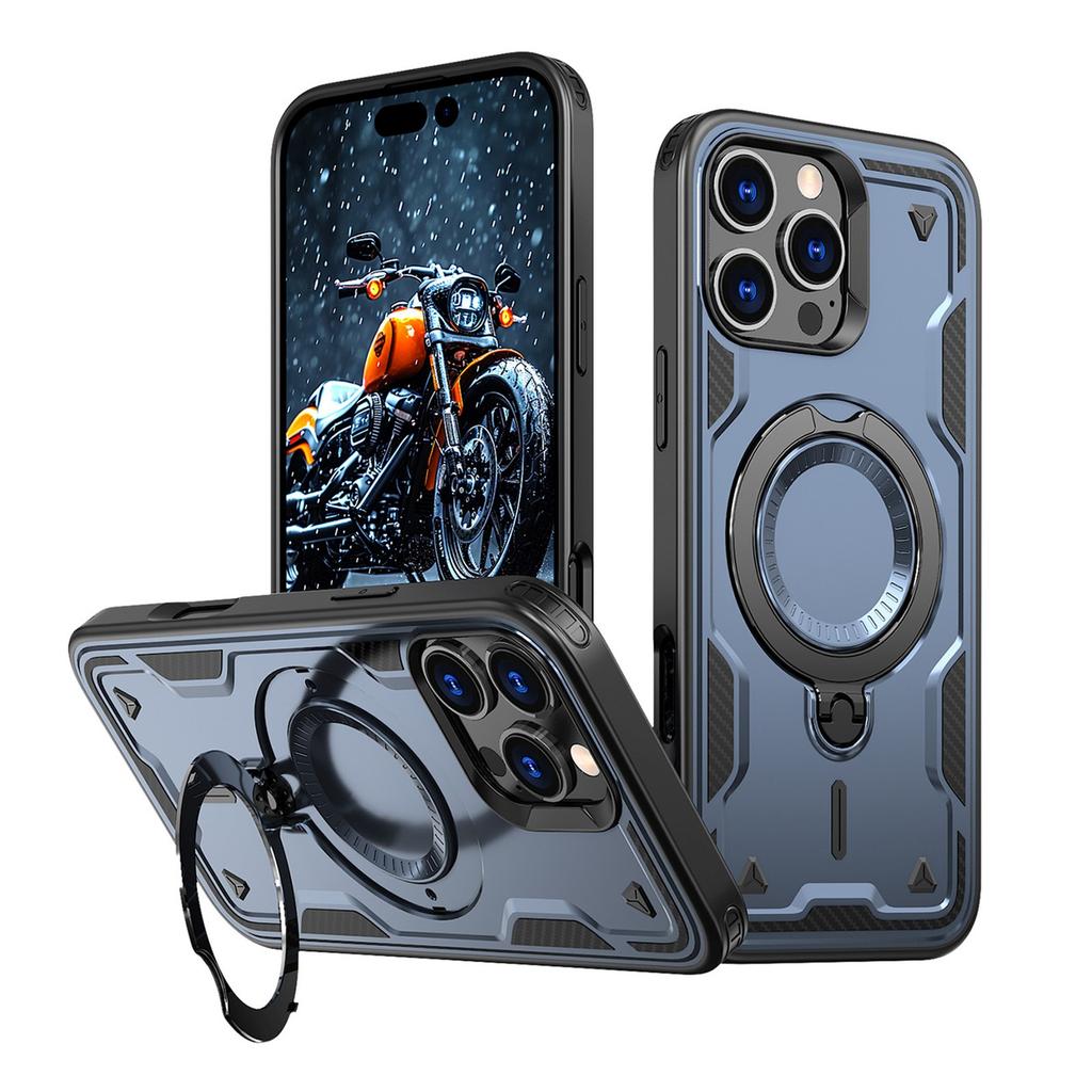 Etui Pokrowiec Na Iphone 16 Pro Max Hybrid Armor Trendy Z Magsafe - Niebieski