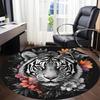 1pc Tiger Floral Decor Chair Carpet for Office Non-Slip Mat for Office - Decorative Floor Mat  Yy251030212