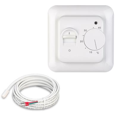 Wall Mounted Temperature Controller For Radiant Floor Heating 5 40℃ Adjustable 16A Output Double Sensors Protecting