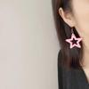 Orecchini Minimalisti a Cerchio con Stella Vuota Gioielli Moda Y2K Piccoli Orecchini a Cerchio