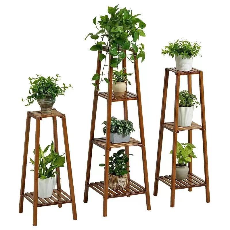 Multi-layer Solid Wood Indoor Flower Stand – Balcony & Living Room Succulent Rack