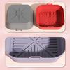 Silicone Air Fryer Liner Round Square Foldable Mat for Baking Food-Grade Basket Non-Stick Heat Resistant Air Fryer Accessories