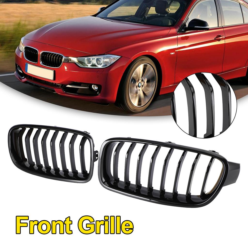 Gloss Black Front Kidney Grill Grille Fit BMW 3 Series F30 F31 F35 2012-2019