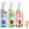 Kids Foam Toothpaste with Low Fluoride,Toddler Anti-Cavity Foam Toothpaste 3 Pack with Fruit Flavor Natural Formul for U Shaped Toothbrush for