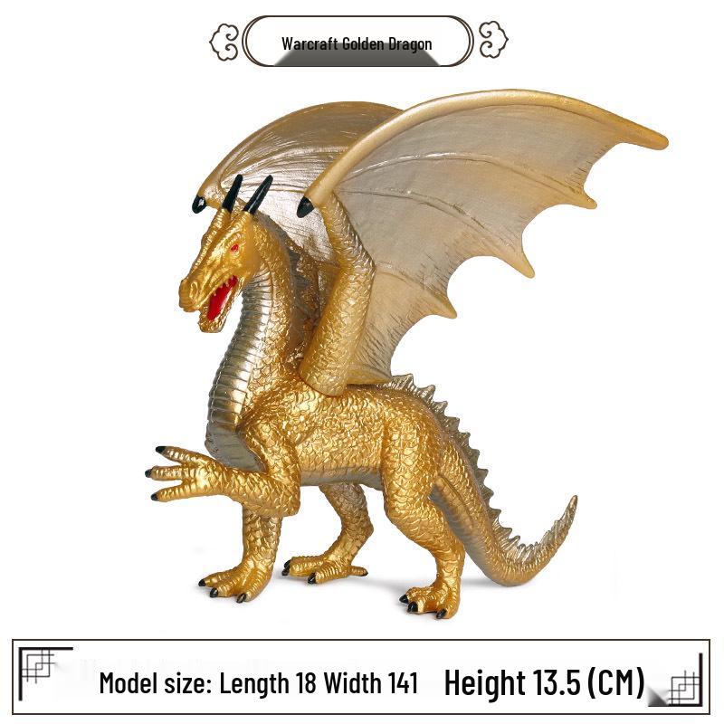 Children s Mythical Beast Toy: Gold Red Dragon, Steel Dragon, Flying Blue Dragon Models