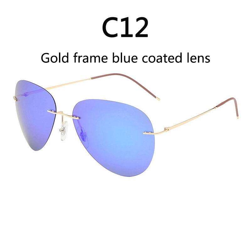 BOYSEEN Ultra Light Titanium Polarized Sunglasses Photochromic Frameless Sun Glasses Driving Fishing Goggles For Day And Night