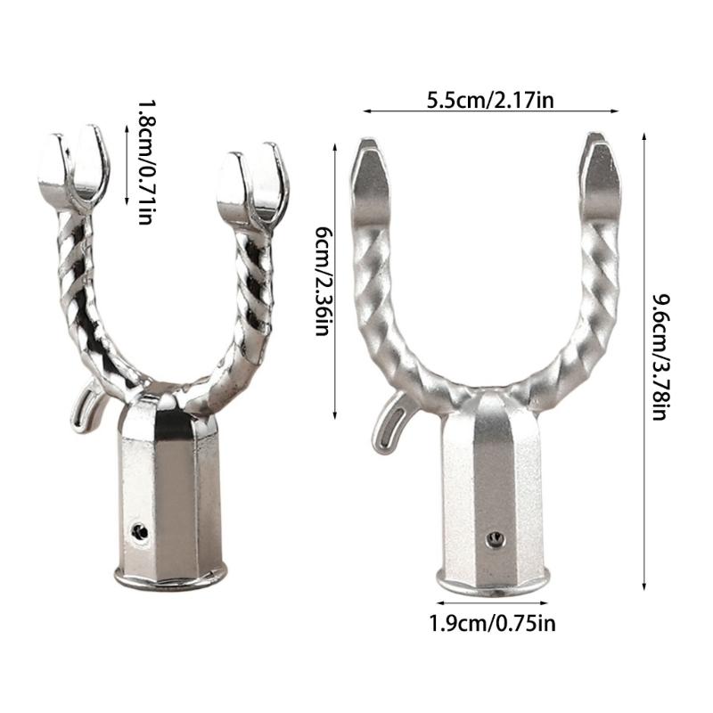 Reinforced Aluminum Alloy Laundry Hook Accessories 19mm Thickened Tube Secure Threaded Connection Home Use