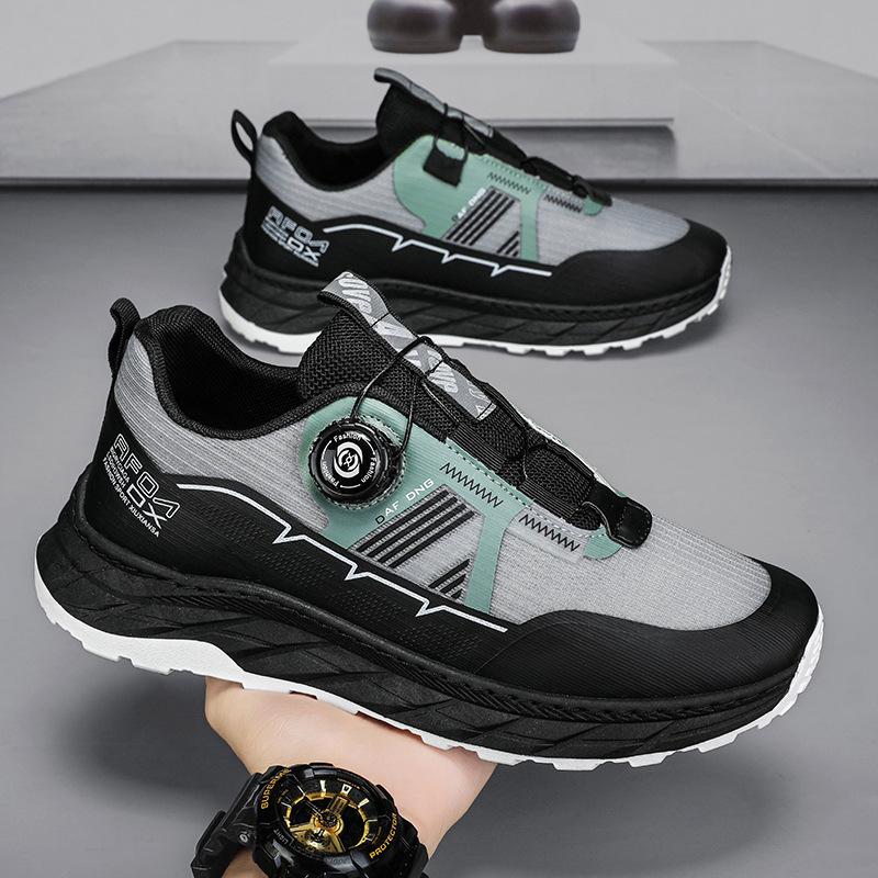 Summer Mesh Breathable Sports Trendy Shoes Platform Heightening Casual Personality Knob Shoelaces Dad Shoes Men's Shoes