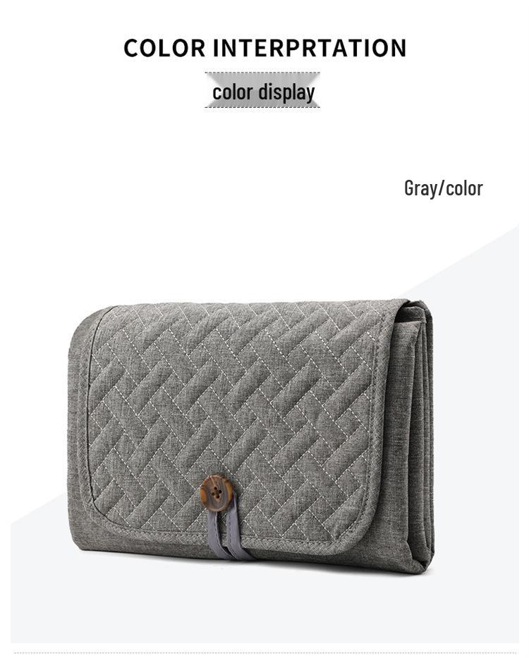

Portable Waterproof Diaper Bag and Changing Pad for Newborns One Size серый
