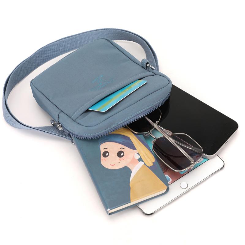Small Bag Women's Shoulder Crossbody Bag Nylon Small Square Bag Mobile Phone Bag