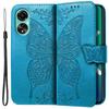 Flip Case for Oppo A38 / A18, Butterfly, Blue