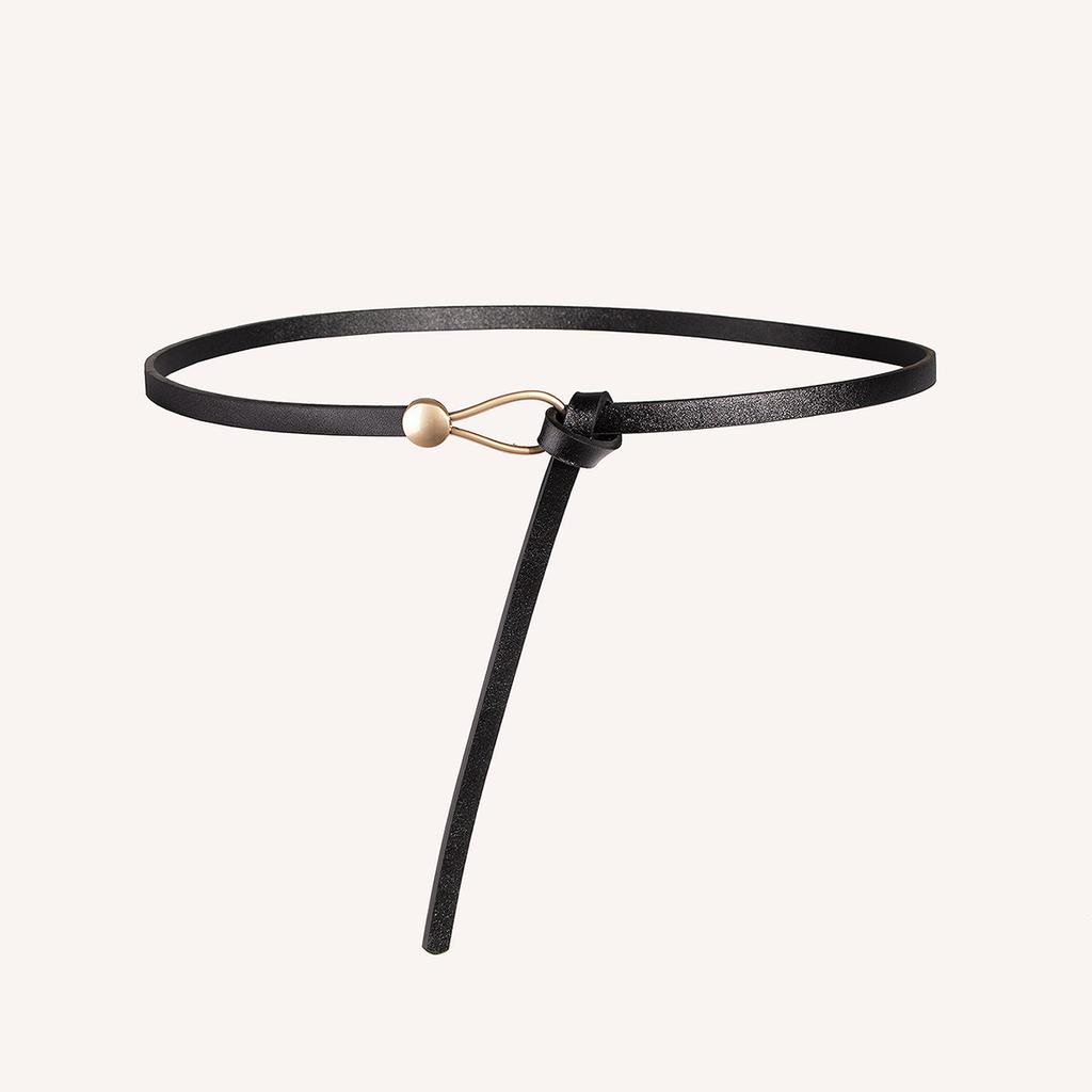 Simple Versatile Belt Knotted Skirt Belt Women's Belt Versatile PU Thin Belt